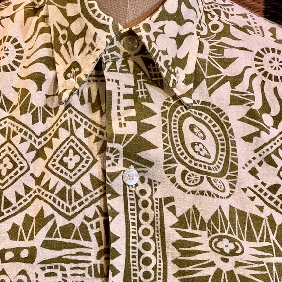 Vintage 60s mid century MCM Twiggy shift mini dress aztec John Meyer of‎ Norwich - Picture 8 of 16